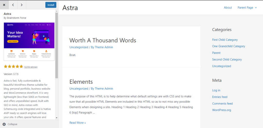 Add A Free WordPress Theme To Your Site In Just 5 Minutes 10 Theme details