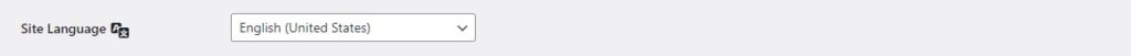 WordPress Site Language